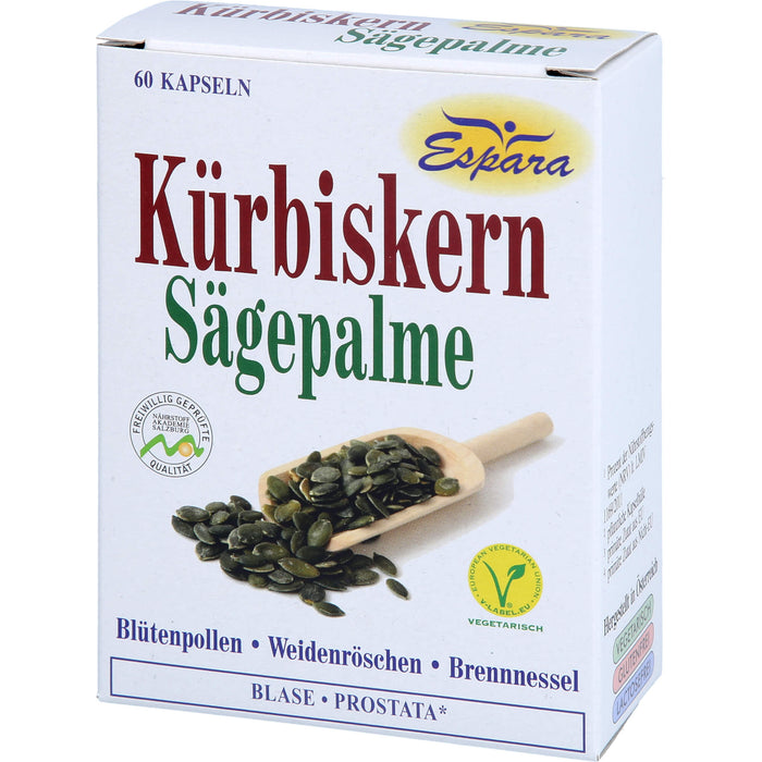 Kürbiskern-Sägepalme Kapseln für Blase und Prostata, 60 pc Capsules