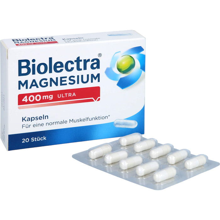 Biolectra Magnesium 400 mg ultra Kapseln, 20 pc Capsules