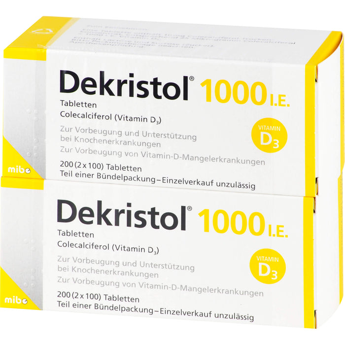 Dekristol 1.000 I.E. Tabletten, 200 pc Tablettes