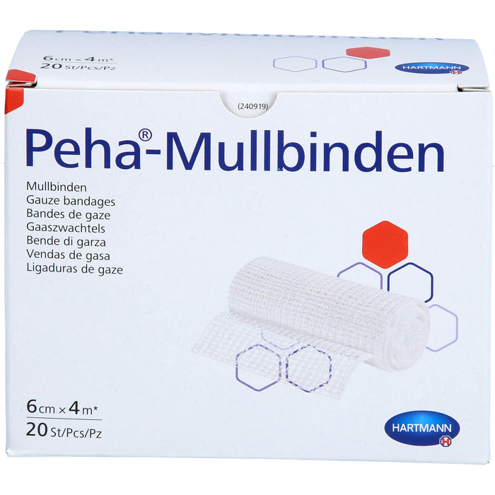 Peha-Mullbinden 6 cm x 4 m, 20 pc Bandage