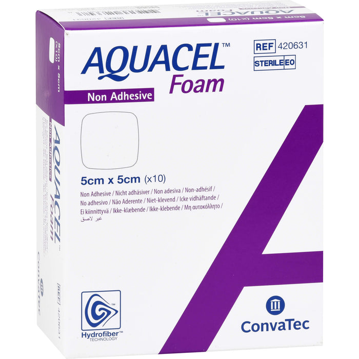 AQUACEL foam nicht-adhäsiv 5x5cm Verband, 10 St VER