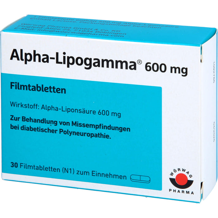 Alpha-Lipogamma 600 mg Filmtabletten, 30 St FTA