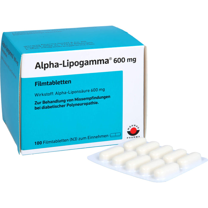 Alpha-Lipogamma 600 mg Filmtabletten, 100 St. Tabletten