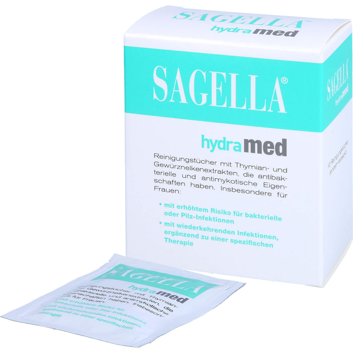 SAGELLA hydramed Intim-Reinigungstücher, 10 pcs. Cloths