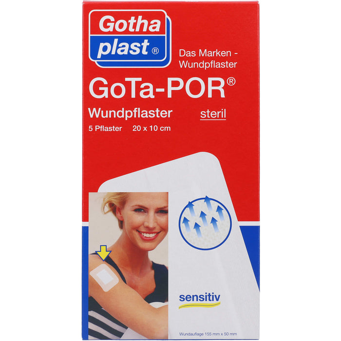 GoTa-POR Wundpflaster steril 20 x 10 cm, 5 pc Pansement