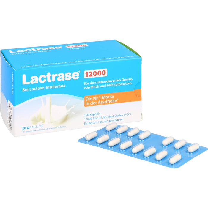 Lactrase 12000 bei Lactose-Intoleranz Kapseln, 150 St. Kapseln