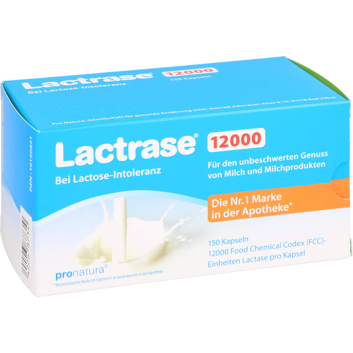 Lactrase 12000 bei Lactose-Intoleranz Kapseln, 150 pcs. Capsules