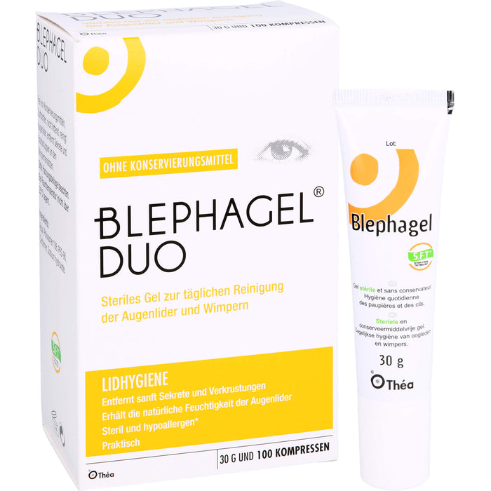 BLEPHAGEL DUO steriles Reinigungsgel zur Lidhygiene, 1 pc Paquet combiné