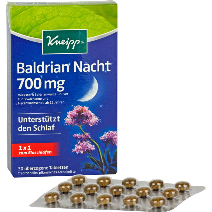 Kneipp Baldrian Nacht 700 mg Tabletten, 30 pcs. Tablets