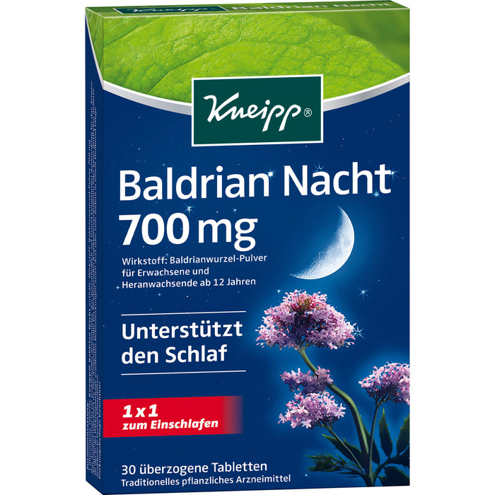 Kneipp Baldrian Nacht 700 mg Tabletten, 30 pc Tablettes