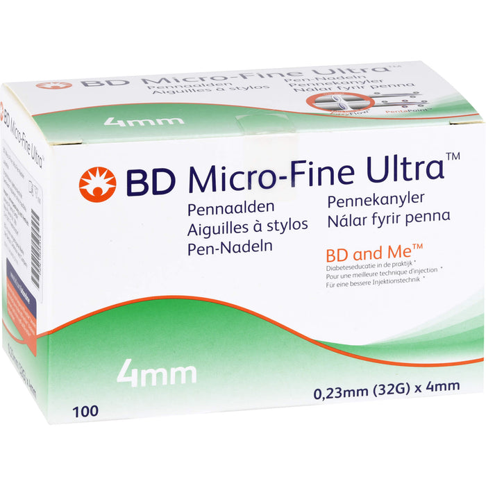 BD MICRO-FINE Ultra Pen-Nadeln 0,23x4 mm, 100 St KAN