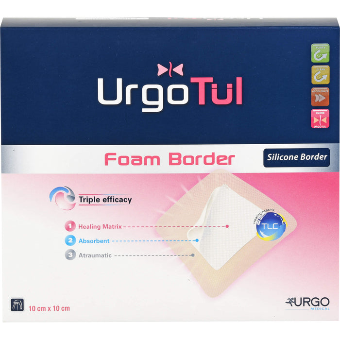 Urgotül Foam Border 10x10cm, 10 St VER