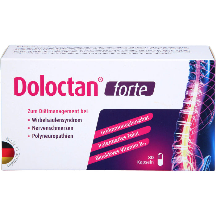 Doloctan forte Kapseln bei Wirbelsäulensyndrom, Nervenschmerzen und Polyneuropathien, 80 pcs. Capsules