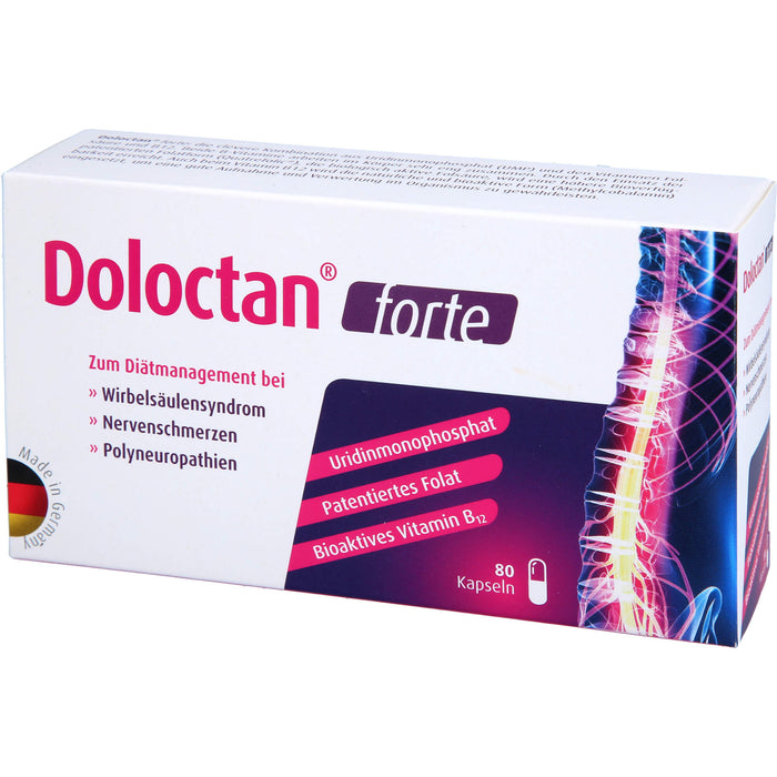 Doloctan forte Kapseln bei Wirbelsäulensyndrom, Nervenschmerzen und Polyneuropathien, 80 pcs. Capsules