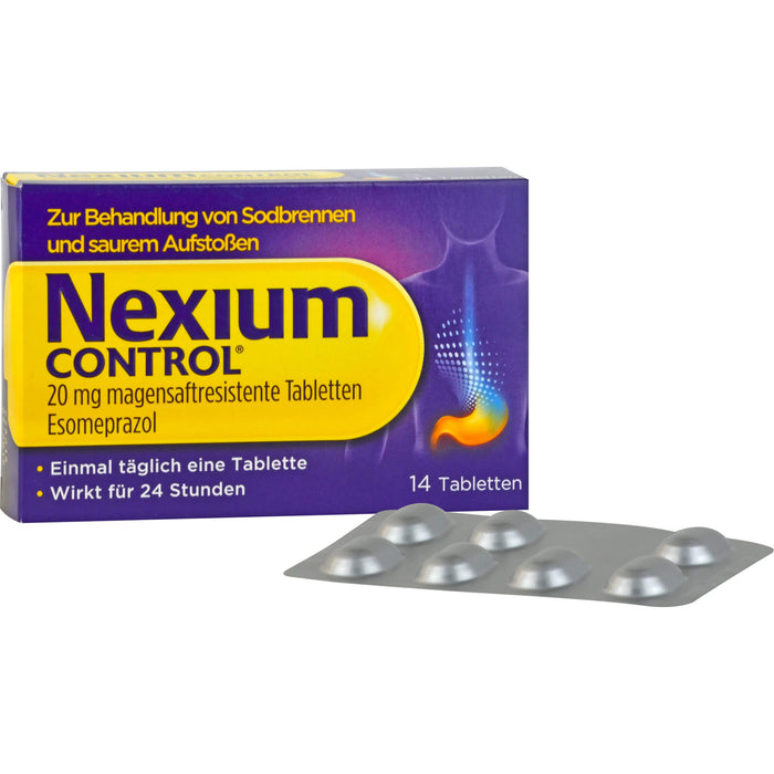 Nexium Control 20 mg Tabletten bei Sodbrennen, 14 pc Tablettes