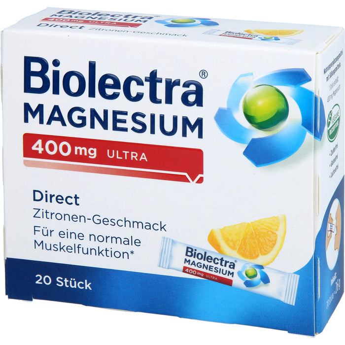 Biolectra Magnesium 400 mg ultra direct Zitronengeschmack, 20 St. Beutel