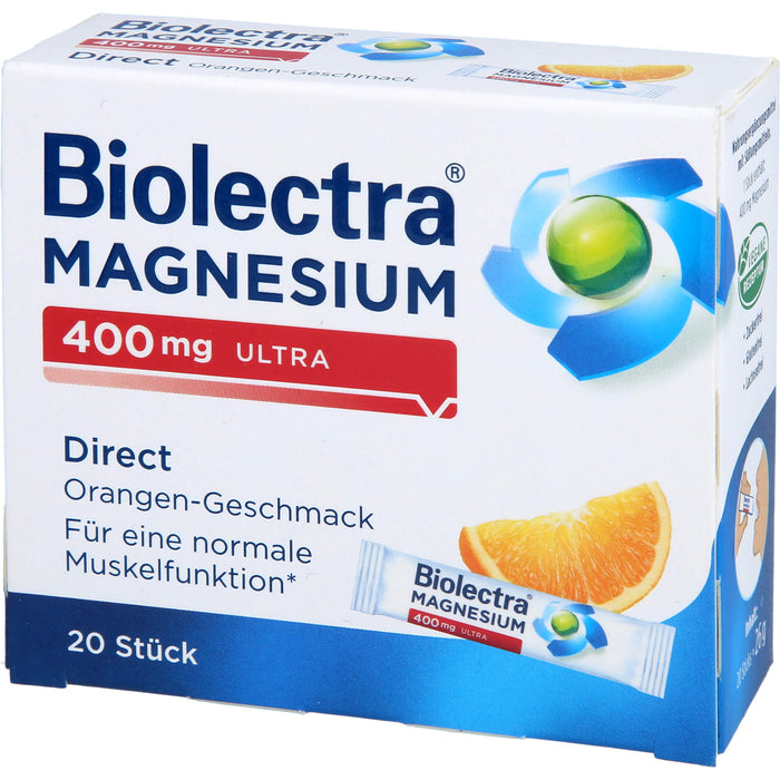 Biolectra Magnesium 400 mg ultra direct Orangengeschmack, 20 pc Sachets