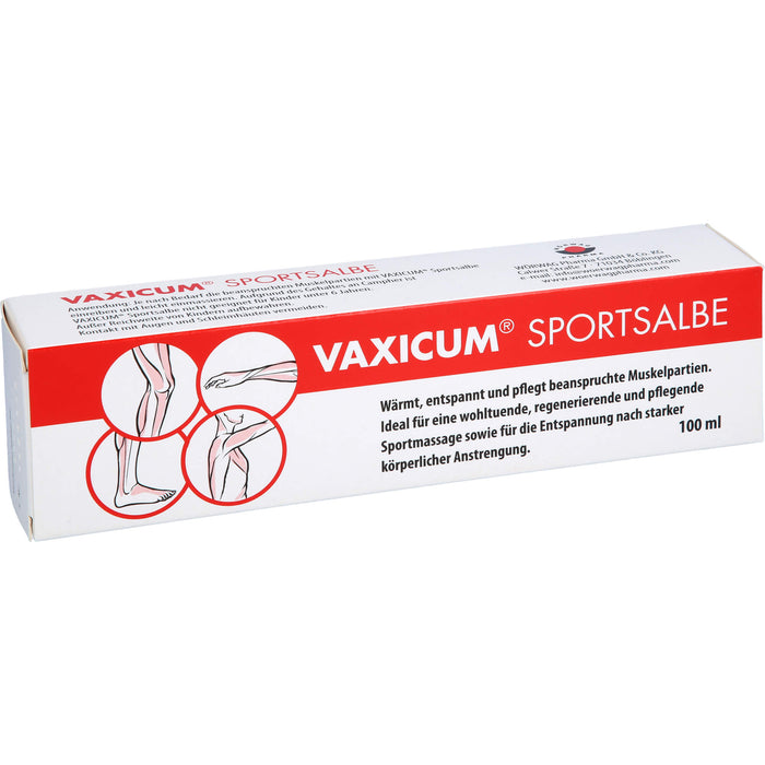 VAXICUM Sportsalbe wärmt, entspannt und pflegt beanspruchte Muskelpartien, 100 ml Salbe