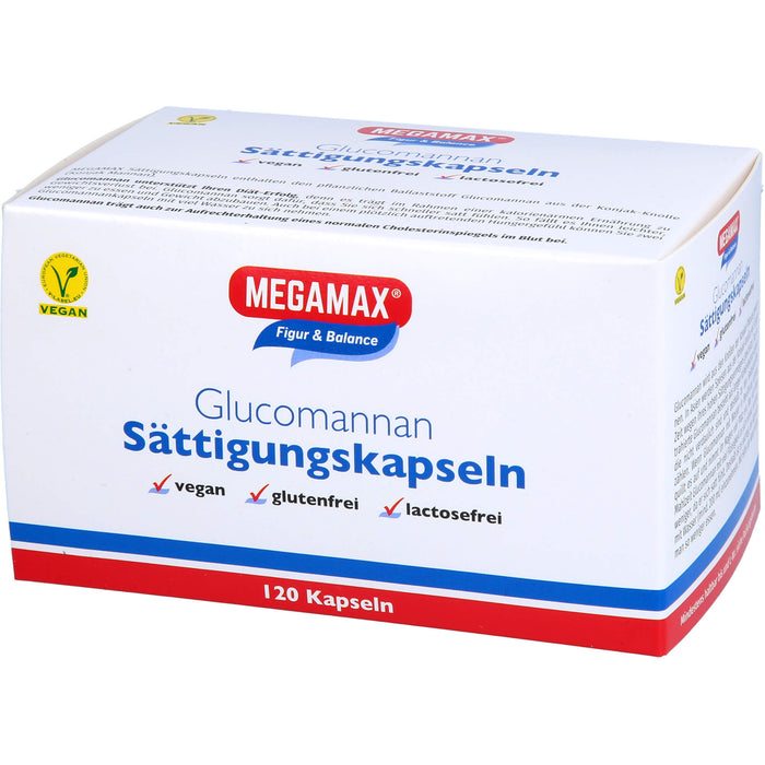 MEGAMAX Figur & Balance Glucomannan Sättigungskapseln, 120 pc Capsules