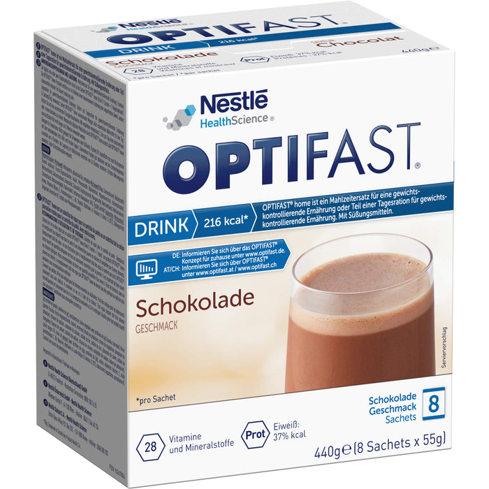 OPTIFAST home Drink Schokolade Pulver in Sachets, 8 pc Sachets