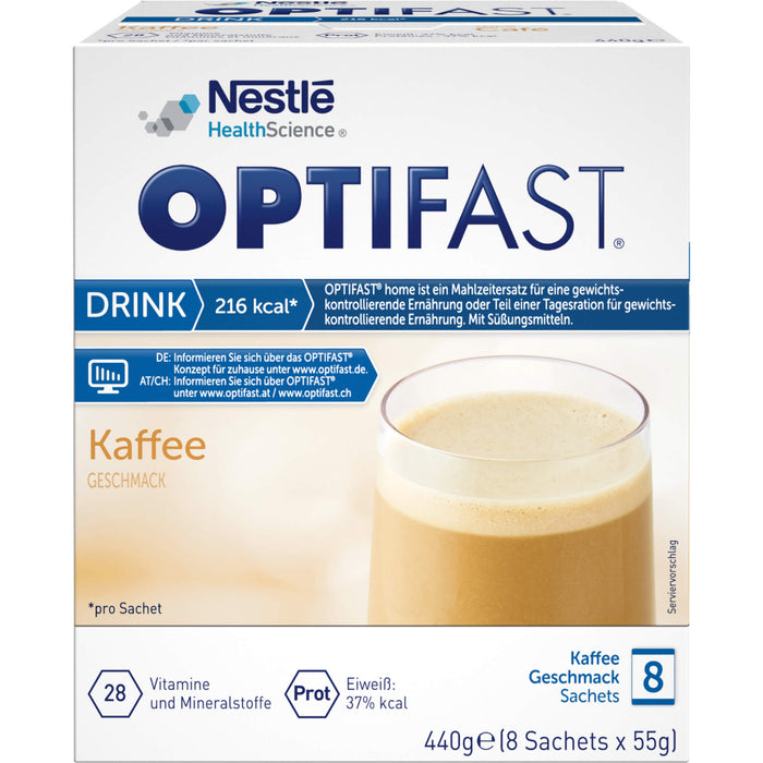 OPTIFAST home Drink Kaffee Pulver in Sachets, 8 pc Sachets