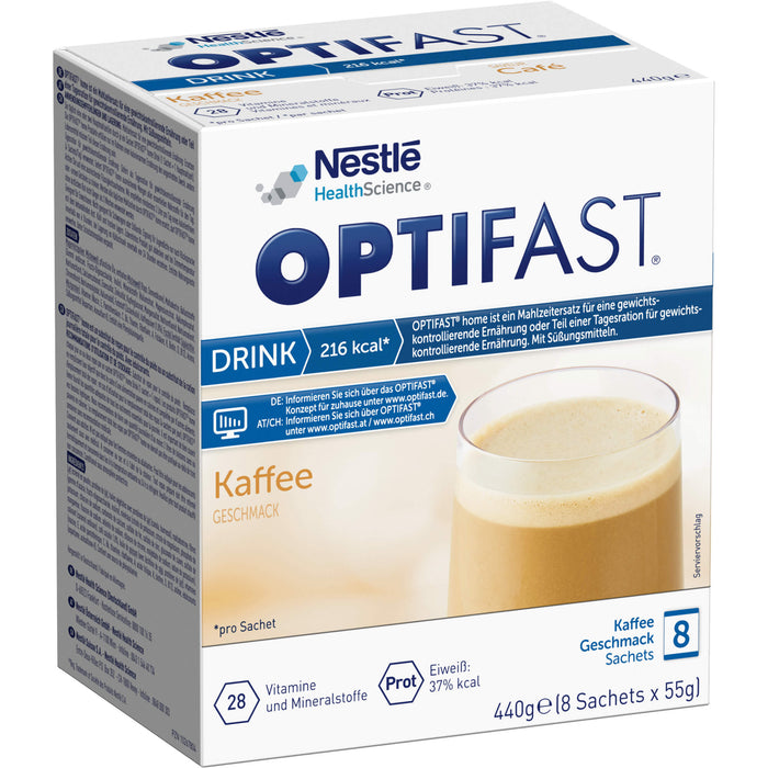 OPTIFAST home Drink Kaffee Pulver in Sachets, 8 pcs. Sachets