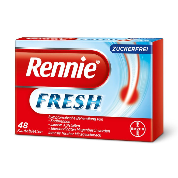 Rennie fresh Kautabletten zuckerfrei Minzgeschmack, 48 St. Tabletten