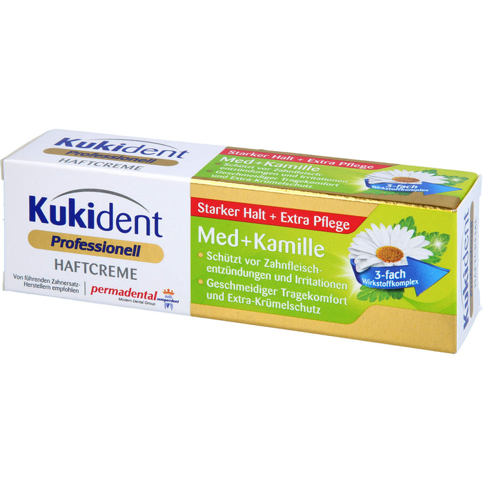 Kukident Haftcreme Med + Kamille extra starker Halt, 40 g Creme