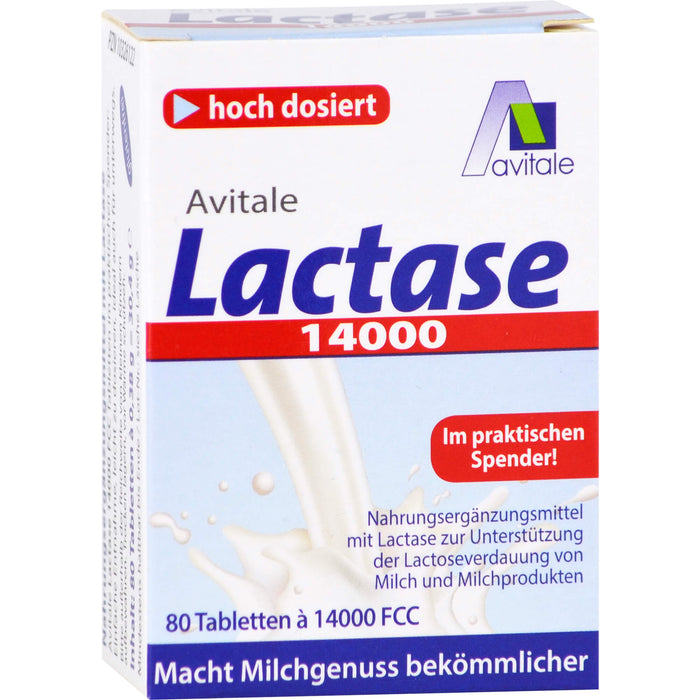 Avitale Lactase 14000 Tabletten, 80 pc Tablettes