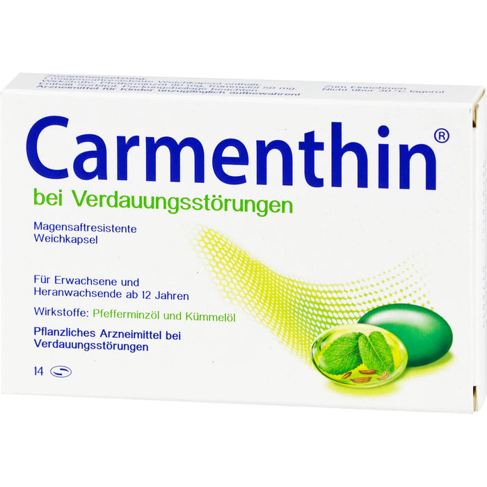 Carmenthin Weichkapseln bei Verdauungsstörungen, 14 pc Capsules