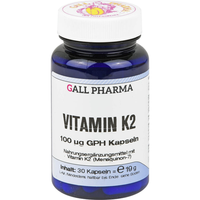 GALL PHARMA Vitamin K2 100 µg GPH Kapseln, 30 pcs. Capsules