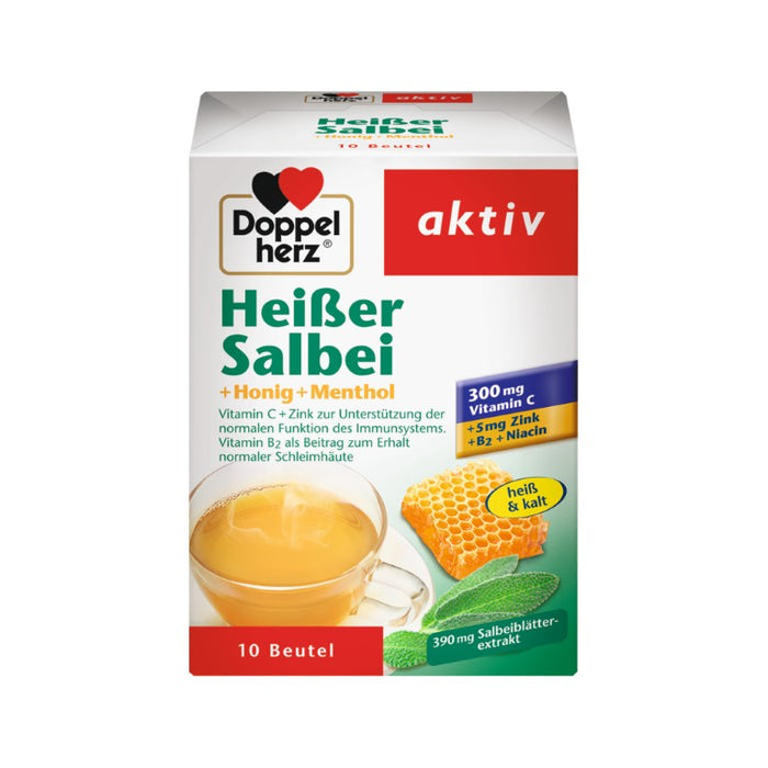 Doppelherz Heißer Salbei + Honig + Menthol Beutel, 10 pc Sachets