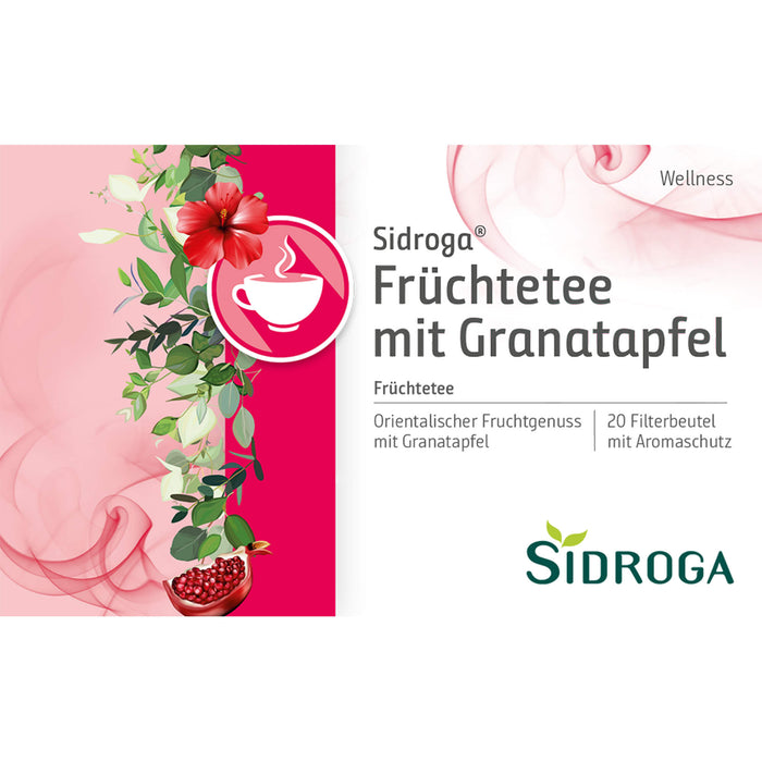 Sidroga Wellness Früchtetee mit Granatapfel, 20 St. Filterbeutel