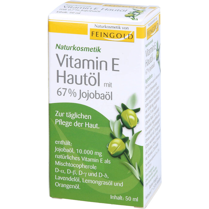 Vitamin E Hautöl mit 67% Jojobaöl, 50 ml OEL