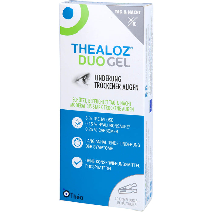 Thealoz Duo Gel - Befeuchtung, Benetzung und Schutz trockener Augen, 30 St. Einzeldosispipetten