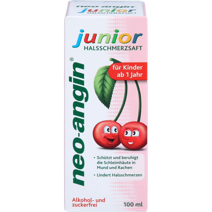 neo-angin junior Halsschmerzsaft für Kinder ab 1 Jahr, 100 ml Solution