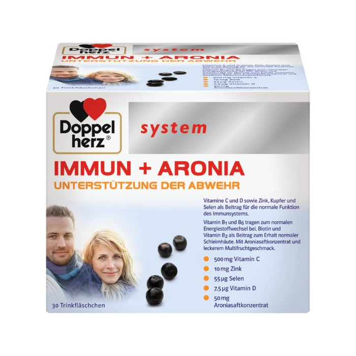 Doppelherz Immun + Aronia system Ampullen zur Unterstützung der Abwehr, 30 pcs. Ampoules