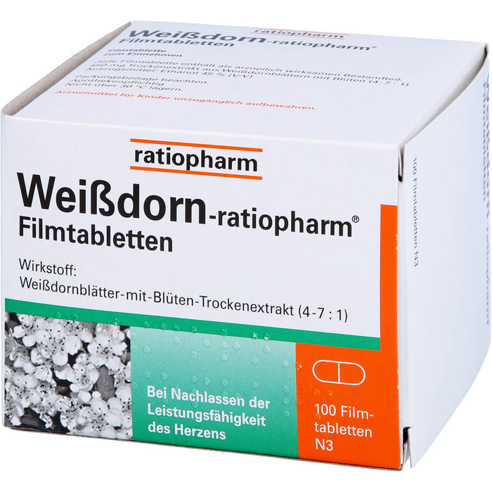 Weißdorn-ratiopharm Filmtabletten, 100 pcs. Tablets