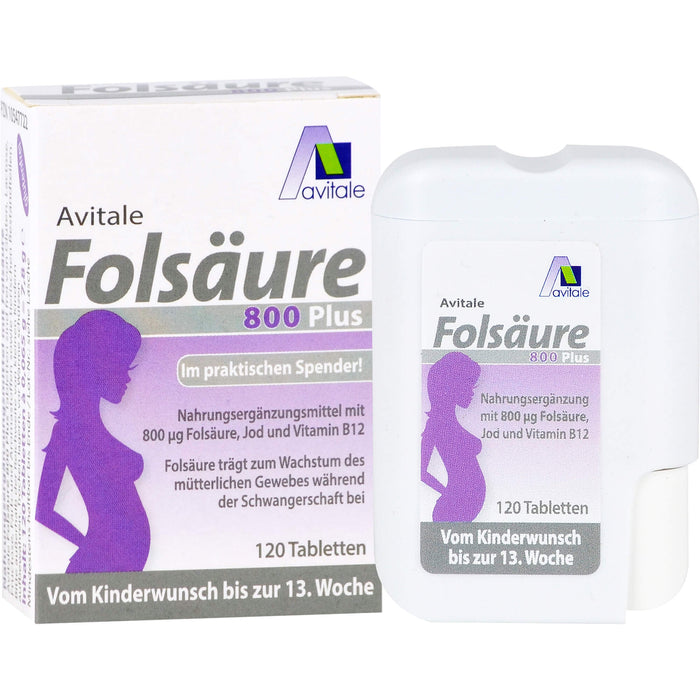 Avitale Folsäure 800 plus Tabletten, 120 pc Tablettes