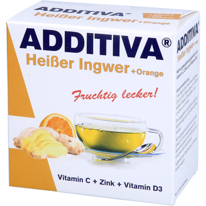 ADDITIVA Heißer Ingwer + Orange Sachets, 120 g Poudre