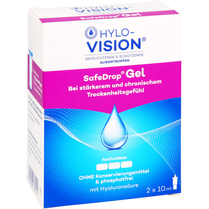 HYLO-VISION SafeDrop Gel Augentropfen, 20 ml Solution