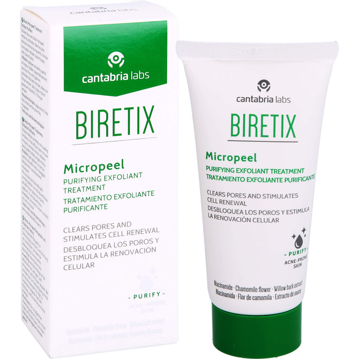 Biretix Micropeeling zur Tiefenreinigung von Poren und Entfernung von Unreinheiten, 50 ml Gel