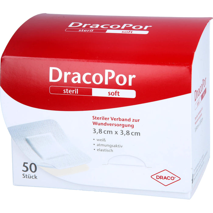 DracoPor steriler Wundverband 3,8 x 3,8 cm, 50 pc Pansement