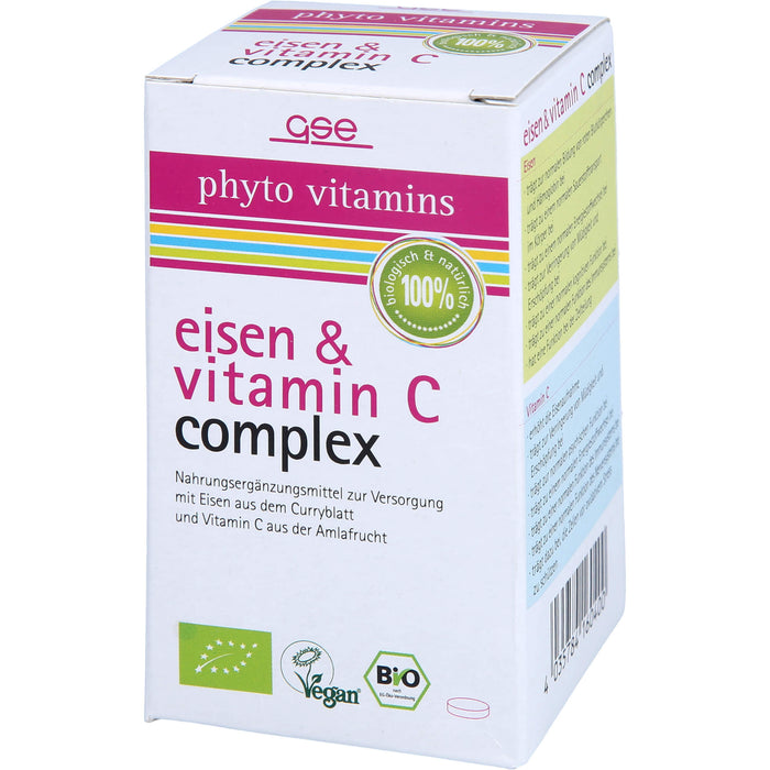 phyto vitamins Eisen und Vitamin C Complex Bio, 60 pc Tablettes