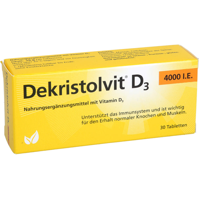 Dekristolvit D3 4000 I.E. Tabletten, 30 pcs. Tablets