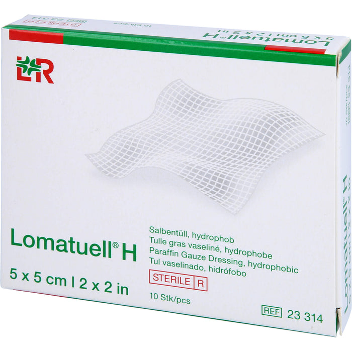 Lomatuell H Salbentüll 5 x 5 cm steril, 10 St. Verband