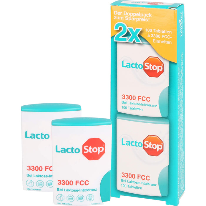 LactoStop 3300 FCC Tabletten bei Lactose-Intoleranz, 200 St. Tabletten