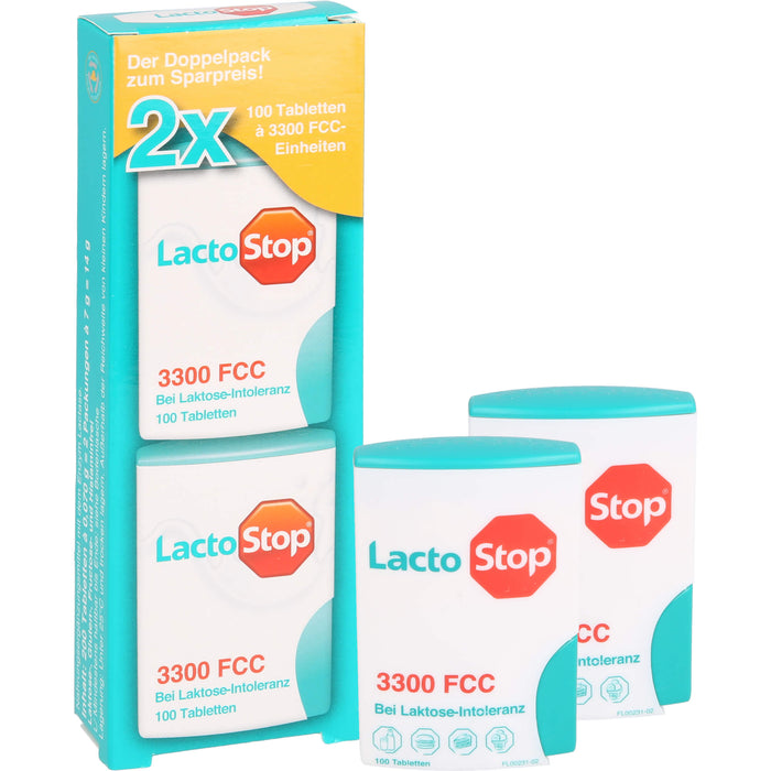 LactoStop 3300 FCC Tabletten bei Lactose-Intoleranz, 200 St. Tabletten