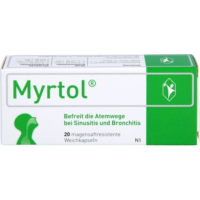 Myrtol, 120 mg, magensaftresistente Weichkapseln, 20 pcs. Capsules