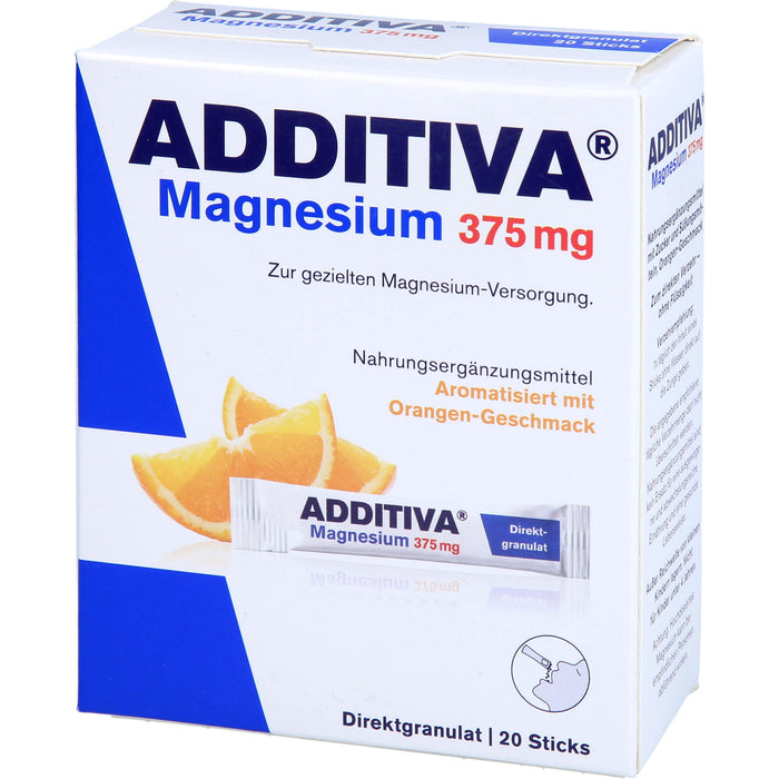 ADDITIVA Magnesium 375 mg Orange Direktgranulat, 20 pc Sachets